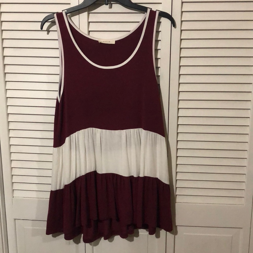 Crimson baby doll boutique top
